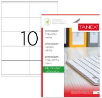 Самоклеящиеся этикетки для принтера Tanex A4/100p 10pcs (TN02610)