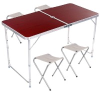Складной стол со стульями для кемпинга 4Life Travel Set Cherry  