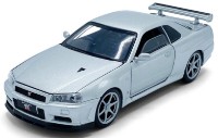 Машина Tayumo Nissan GT-R34 V-Spec II Silver (32115012)