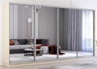 Dulap cu uşi glisante Mobildor-Lux Fox Mirror 400x220 Oak Sonoma (fox6964)