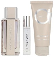 Set de parfumuri pentru el Salvatore Ferragamo Bright Leather EDT 100ml + EDT 10ml + Shower Gel 100ml