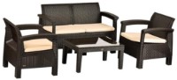Set mobila de grădină Irak Plastik HK955 Chocolate