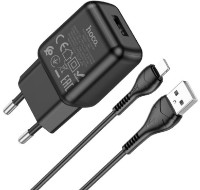 Зарядное устройство Hoco C96A Single + Lightning Black