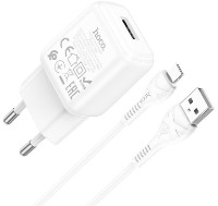 Зарядное устройство Hoco C96A Single + Lightning White