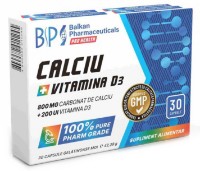 Vitamine Balkan Pharmaceuticals Calcium + Vitamin D3 30cap