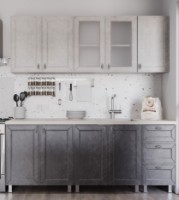 Bucătărie ML-Mobila Мира 2.10м Stone Gri/Oxid Bej