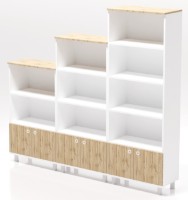 Стеллаж Smartex Set Белый/Дуб Тёмный