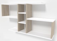 Raft de perete Smartex RD10 Alb/Stejar Deschis