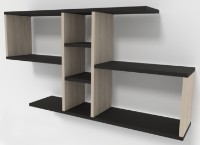 Raft de perete Smartex RD10 Negru/Stejar Deschis