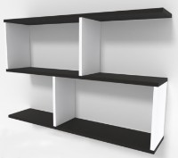 Raft de perete Smartex RD2 Alb/Negru