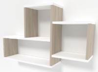 Raft de perete Smartex RD3 Alb/Stejar Deschis