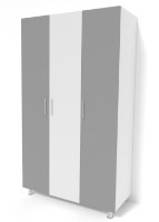 Шкаф Smartex N3 120x52x208cm Белый/Графит