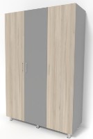 Шкаф Smartex N3 160x52x208cm Графит/Дуб Светлый