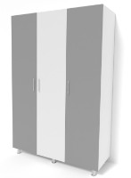 Шкаф Smartex N3 180x52x208cm Белый/Графит