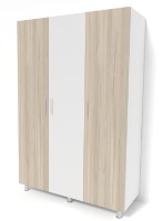 Шкаф Smartex N3 180x52x208cm Белый/Дуб Светлый