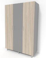 Шкаф Smartex N3 180x52x208cm Графит/Дуб Светлый