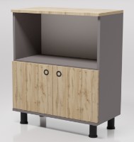 Тумба Smartex Printer Графит/Дуб Тёмный