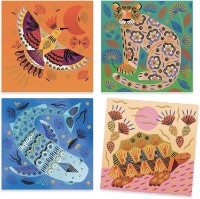 Set de ștampile Djeco Patterns and Animals DJ08966