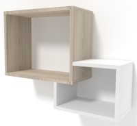 Raft de perete Smartex RD7 Alb/Stejar Deschis