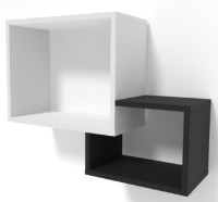 Raft de perete Smartex RD7 Negru/Alb