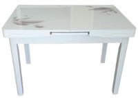 Обеденный стол M-Decor T1920 Белый с цветами