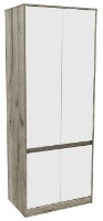 Шкаф Yasen Венера 2Д Дуб Крафт Серый/Белый
