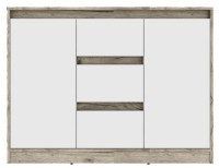 Comodă Yasen Venera 2D3S Stejar Craft Gri/Alb