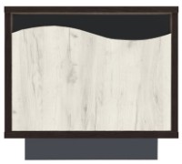 Прикроватная тумба Yasen Женева 1Ш Графит Серый/Дуб Крафт Белый