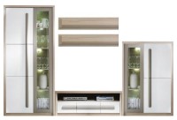 Гостиная Fadome Roma A Ясень/Белый Глянец/Серый Mат