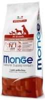 Сухой корм для собак Monge Superpremium All Breeds Puppy & Junior Lamb/Rice 12kg