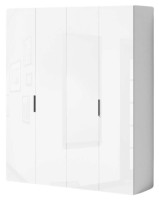 Dulap Fabrik Home Hardy 4 uși White Gloss MDF