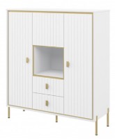 Шкаф КМК Люксор МН-042-03 Белый/Белый Глянец