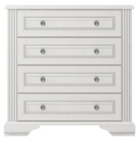 Comodă Gerbor Alb 4S 90 Pin Argintiu