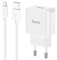 Зарядное устройство Hoco C106A Leisure + Micro-USB White