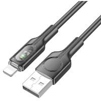 Cablu USB Hoco U120 Lightning Black