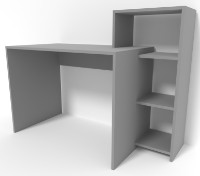 Masa de birou Smartex M2 130cm Grafit