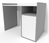 Masa de birou Smartex Tab Classic 120cm Alb/Grafit