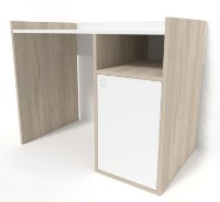 Masa de birou Smartex Tab Classic 120cm Alb/Stejar Deschis