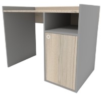 Masa de birou Smartex Tab Classic 120cm Grafit/Stejar Deschis