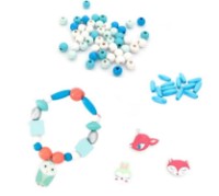 Набор для создания украшений Djeco Wooden Beads Little Animals DJ09807