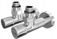 Кран для полотенцесушителя Mario Angular Round G1/2 2pcs