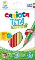 Creioane colorate Carioca Tita Maxi Triangular 12pcs (42791) 