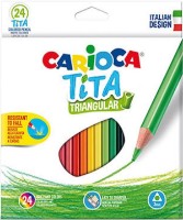 Creioane colorate Carioca Tita Triangular (42787) 24pcs