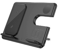Зарядное устройство Hoco CQ2 Flash Folding 3-in-1 Black