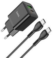 Зарядное устройство Hoco N28 Founder PD20W + Type-C to Lighting Black