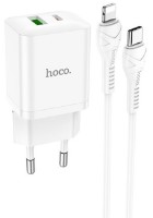 Зарядное устройство Hoco N28 Founder PD20W + Type-C to Lightning White