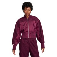Jachetă damă Nike W Nsw Clcctn Shrpa Bmbr Mbrshp Bordeaux/Summit White, s.S