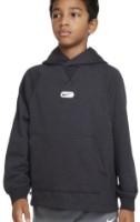 Hanorac pentru copii Nike B Nk Df Athl Flc Po Hoodie Black/Heather Grey/White, s.M