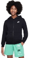 Детская толстовка Nike K Nsw Club Flc Hd Fz Ls Lbr Black/White, s.XS