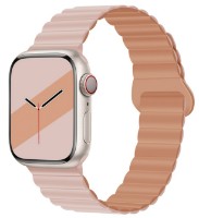 Ремешок Hoco iWatch WA22 38/40/41mm Oxford Pink with Grey